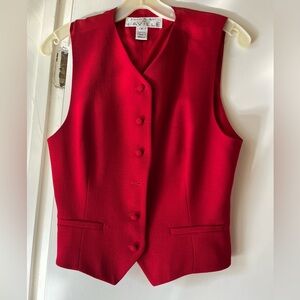 Red vintage 80s vest size 4  #retrofashion